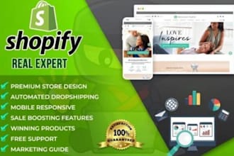create a professional shopify dropshipping store for you