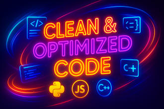 write clean and optimized code for your project