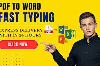 professional PDF to word typing and PDF retyping services