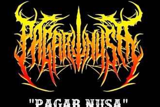 draw a metal, horror, dark logo
