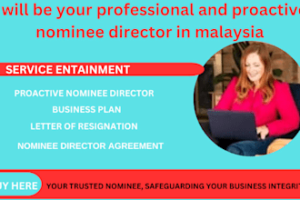be your professional and proactive nominee director in malaysia
