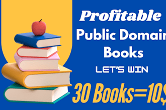 provide you profitable public domain books for amazon kindle, kdp interior