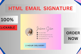 create a custom, professional html email signature design