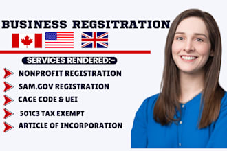 sam gov, non profit registration canada, UK, US, 501c3, cio cage code, cra uei