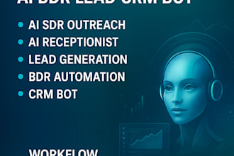 build ai sdr outreach agent aimereceptionist automation agent aibdr lead crm bot