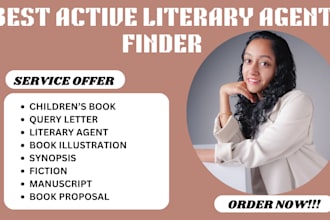 find best literary agent for your children book, fiction, query letter, synopsis
