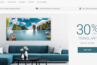 design profitable wall art store canvas shopify store print on demand website