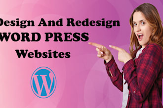 design or rebuild custom responsive clean website  by using wordpress plugin