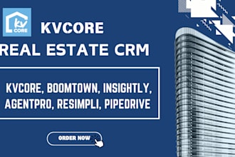 setup real estate crm kvcore boomtown insightly agentpro resimpli pipedrive
