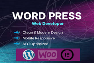 create wordpress website design and website development