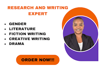 do gender and literature, fiction writing, poetry, creative writing and drama