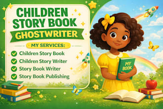 be your children book ghostwriter, kids moral story, children story book writer