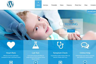 design medical, healthcare, dental website in wordpress