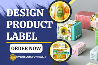 design product label candle label bottle label packaging design shopify store