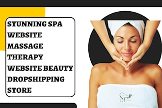 design stunning spa website massage therapy website beauty dropshipping store