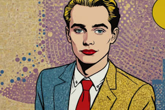 draw pop art or roy lichtenstein style