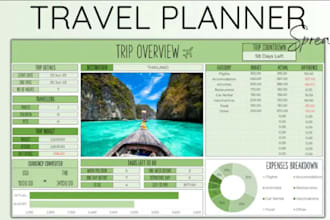 create templates and a dashboard for excel and google sheets