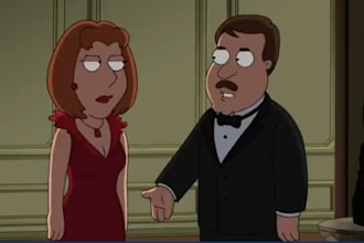 make cartoon family guy style animation