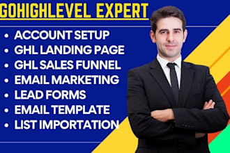 be go high level expert landing page gohighlevel email marketing sales funnel