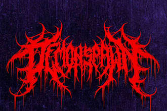 design death metal, black metal and heavy metal logo for your band