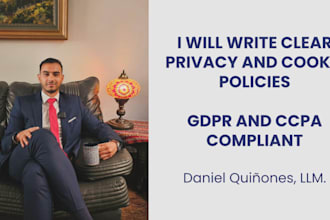 write clear website privacy and cookie policies
