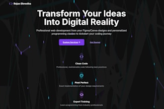 build landing page for you