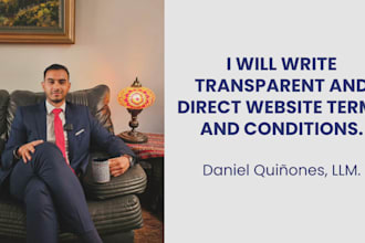 write transparent and direct website terms and conditions