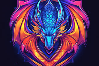 design fantasy game logo with cool unique magic style