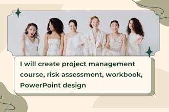 create project management course, risk assessment, workbook, powerpoint design