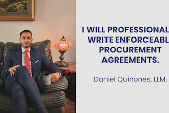 professionally draft enforceable procurement agreements