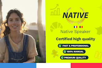 manually proofread any french file at the best price