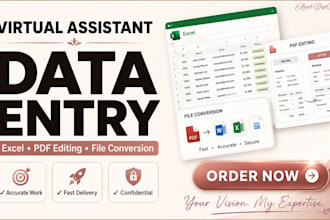 be your virtual assistant for data entry, lead generation, and file conversion