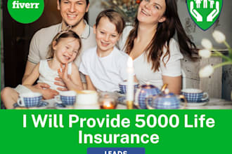 provide 5000 life insurance leads