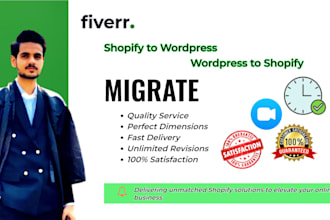 migrate shopify store to wordpress and wordpress to shopify
