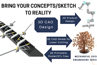 cad design and mechanical 3d printing models using fusion 360 solidworks