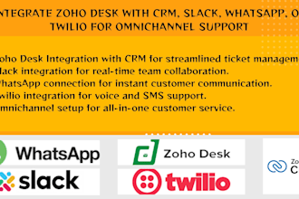 integrate zoho desk with CRM, slack, whatsapp, or twilio for omnichannel support
