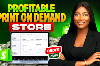 automated shopify pod store, print on demand, printify,printful etsy store setup