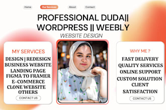 design landing page website using duda weebly redesign wordpress online website
