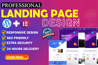 create landing page and complete wordpress website