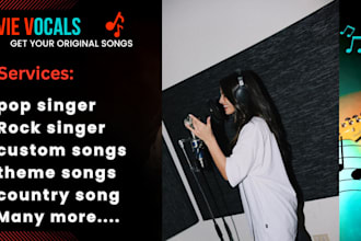 be your powerful female vocalist for pop, rock, edm, or country songs