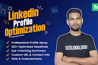do linkedin profile optimization and create content