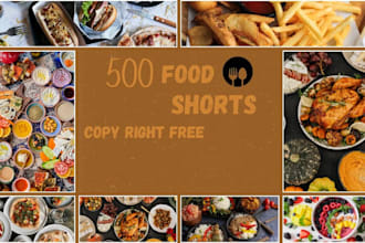 create 500 food trending shorts