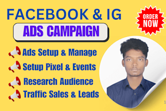 be your meta ads campaign manager, facebook ads,sales ads