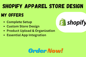 design and redesign fashion, clothing website, shopify store