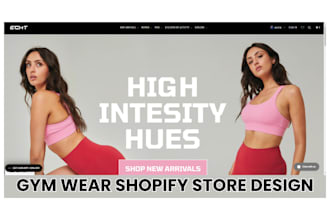 design gym wear shopify store gym and fitness website active wear store