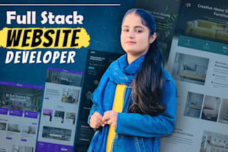 develop a full stack website with html css js node js, and mongodb, UI UX