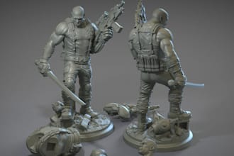 digital clay 3daction figure,3dplayer,dnd,wow model,miniature,ttrpg playset,doll