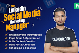 be your linkedin marketing manager and content  creator