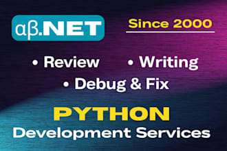 write, edit, review, debug and fix python program code