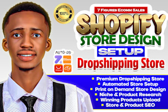 create shopify dropshipping store, shopify website redesign shopify store design
